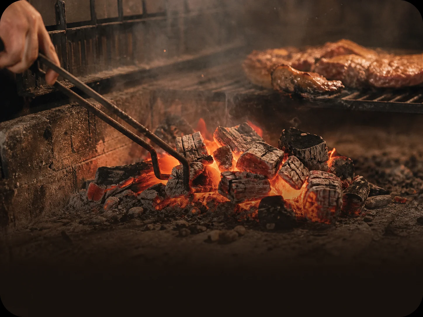 Asado sobre brasas